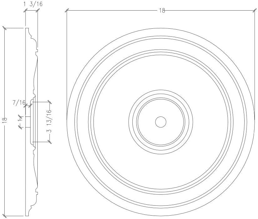 Ceiling Medallions (Various Sizes) | Foamcore RM2424-SM - FOAMCORE STORE