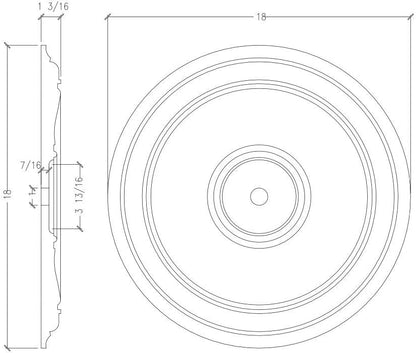 Ceiling Medallions (Various Sizes) | Foamcore RM2424-SM - FOAMCORE STORE