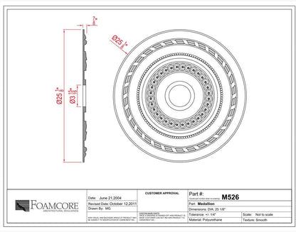 25" Ceiling Medallion - FOAMCORE STORE