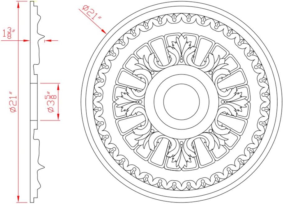 21" Ceiling Medallion | M520 - FOAMCORE STORE