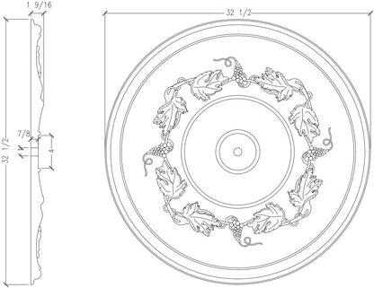 32” Ceiling Medallion - FOAMCORE STORE