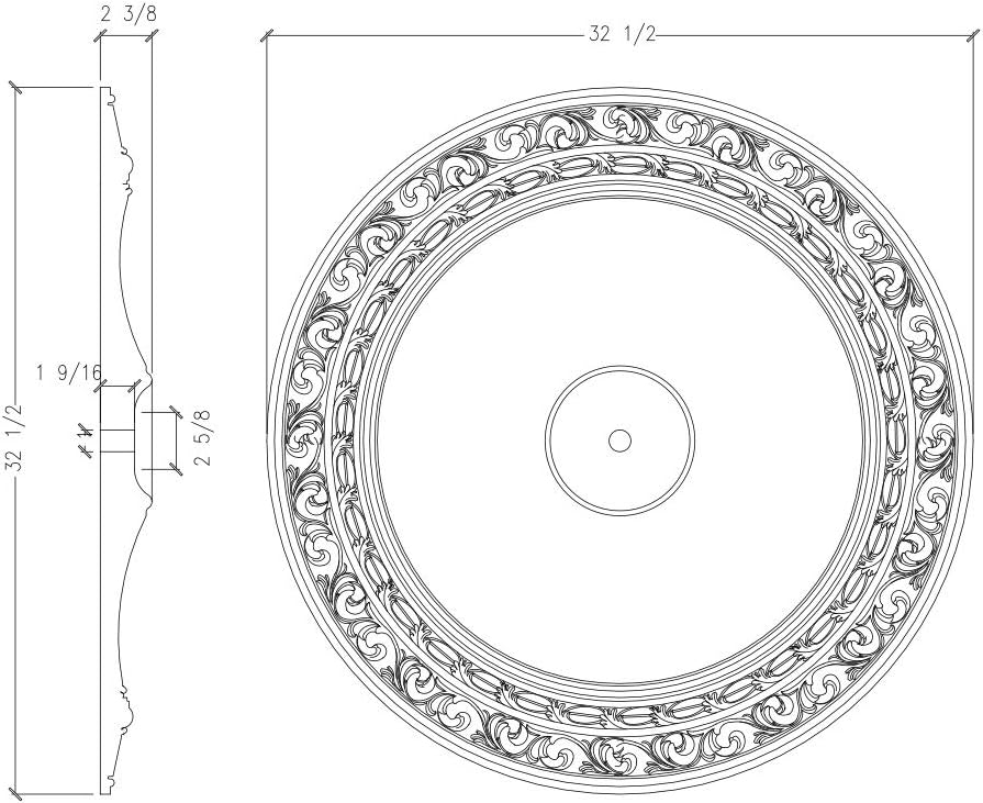 32” Ceiling Medallion - FOAMCORE STORE