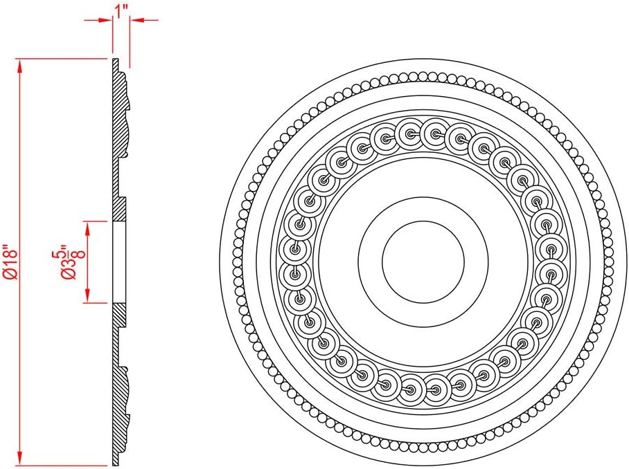 18" Ceiling Medallion | M518 - FOAMCORE STORE