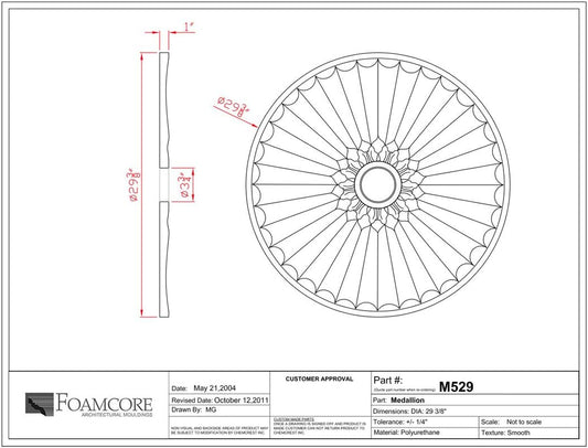 29" Ceiling Medallion