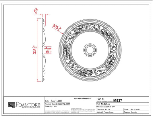 35" Ceiling Medallion