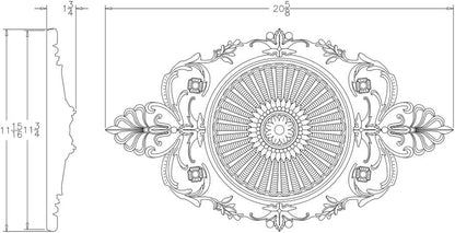 21" Ceiling Medallion | RM1221 - FOAMCORE STORE