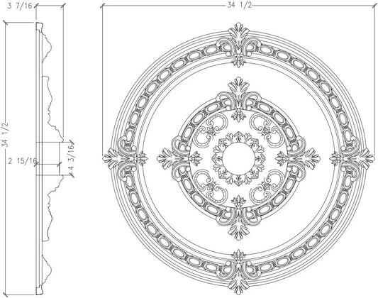 34.5" Ceiling Medallion