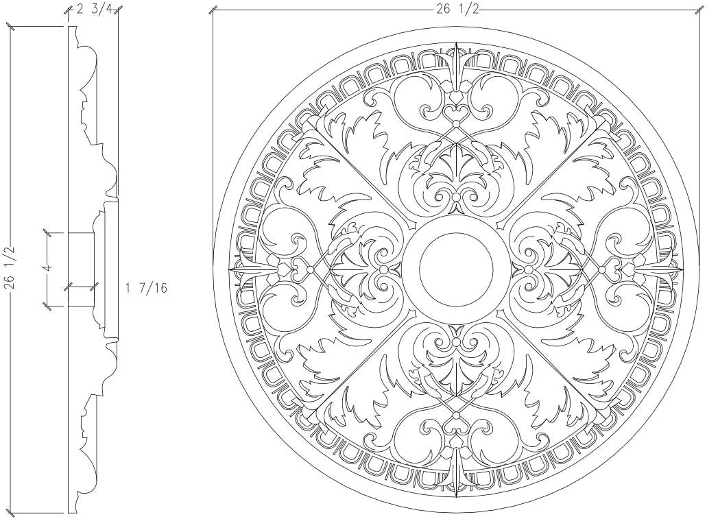 Ceiling Medallion (Various Sizes) | RM2121-FL - FOAMCORE STORE