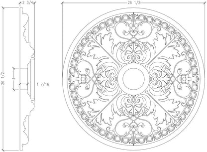 Ceiling Medallion (Various Sizes) | RM2121-FL - FOAMCORE STORE