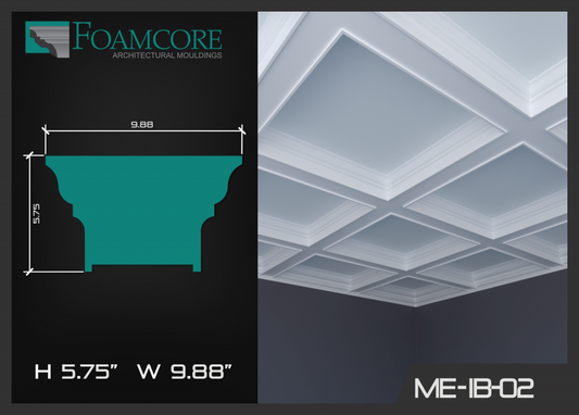 Deep Line Coffered Ceiling 9.88x5.5 - FOAMCORE STORE