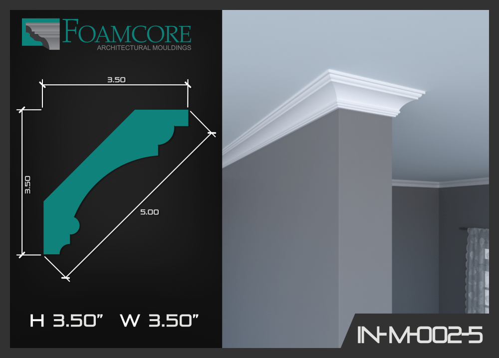 Crown Moulding | ME-IN-M002 - FOAMCORE STORE