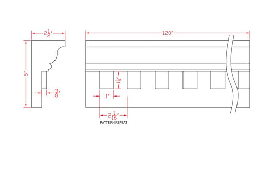 Header with Dentil | F210