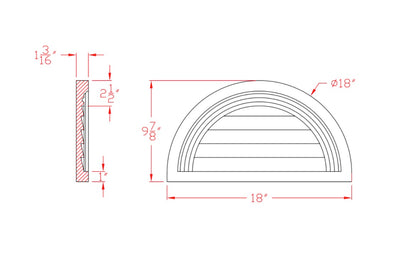 Decorative Half Round Louver | G4