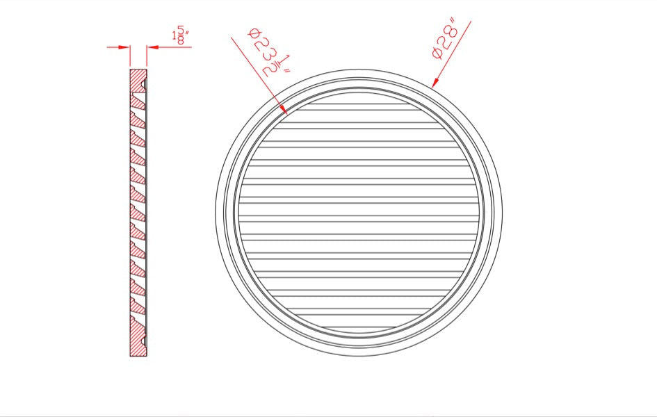 Vented Round Louver | G7