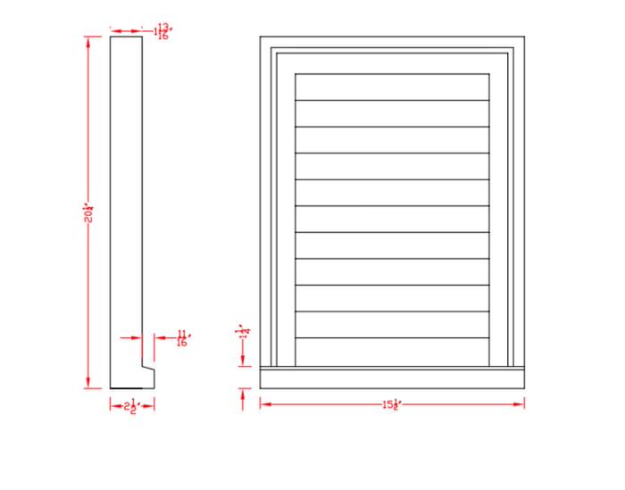 Decorative Rectangular Louver | LV15