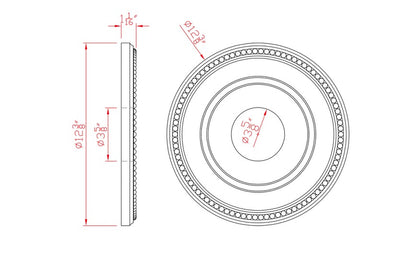 12” Ceiling Medallion | Foamcore M512 - FOAMCORE STORE