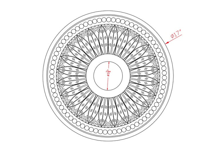 17" Ceiling Medallion | Foamcore M515 - FOAMCORE STORE