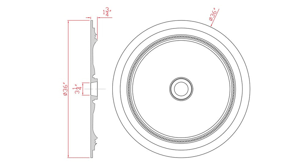 32" Ceiling Medallion - FOAMCORE STORE