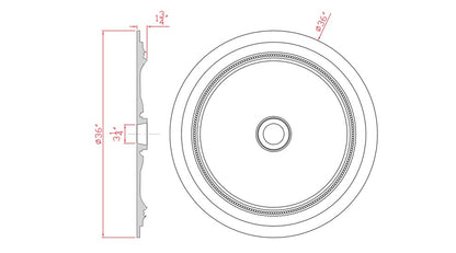 32" Ceiling Medallion - FOAMCORE STORE