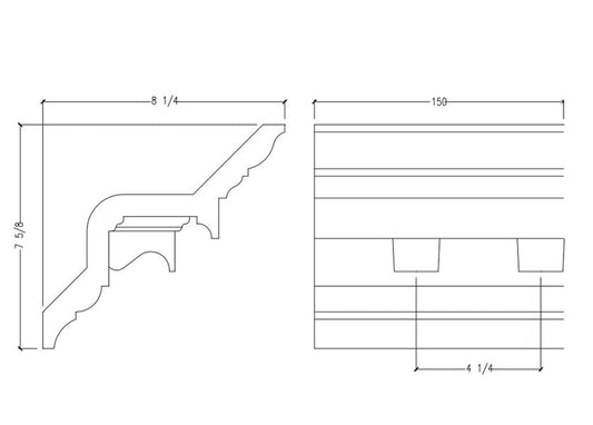 Crown Moulding with Dentil | M8578