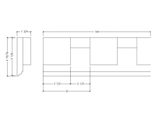 Crown Moulding with Dentil | M8618-B