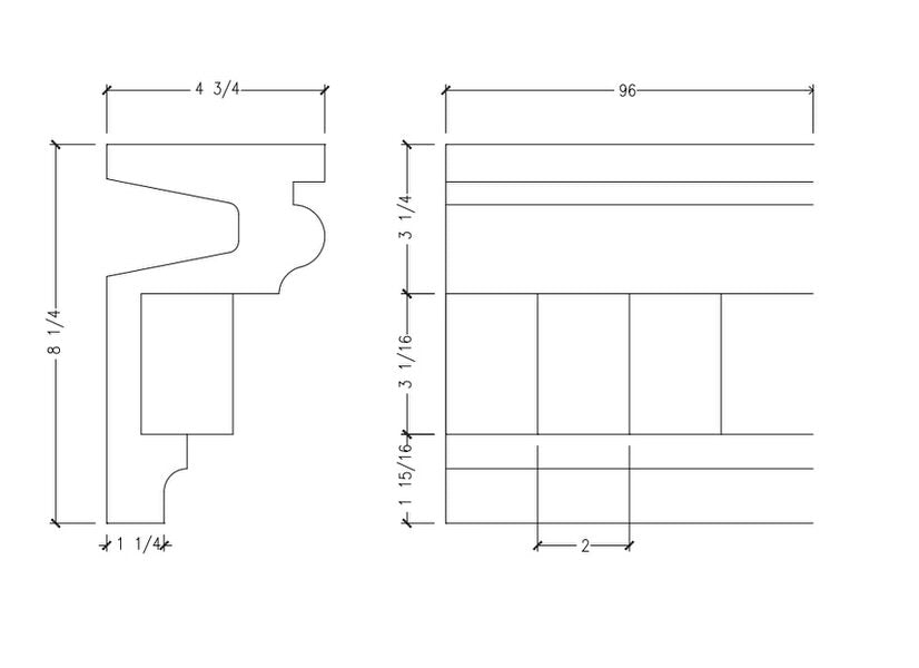 Crown Moulding with Dentil | M8703