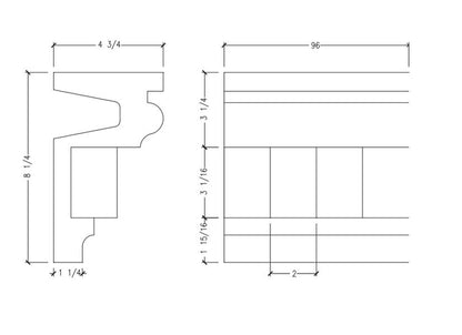 Crown Moulding with Dentil | M8703