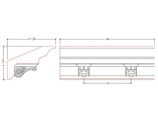 Crown Moulding with Dentil | M8705