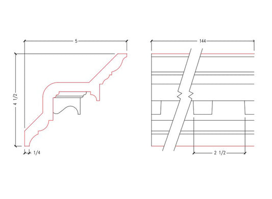 Crown Moulding with Dentil | M8765