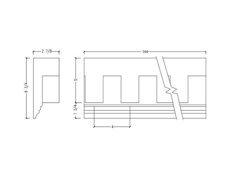 Crown Moulding with Dentil | M8783