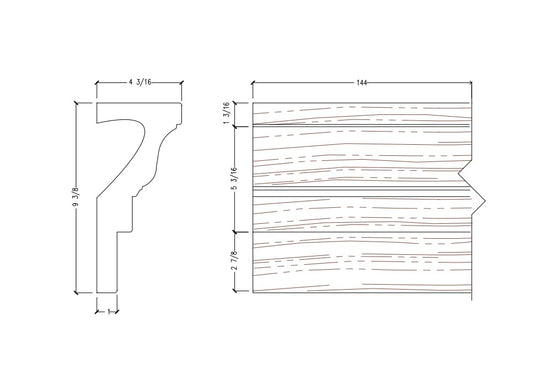 Fascia with Woodgrain | M8855-G