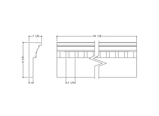 Crown Moulding with Dentil | M8908