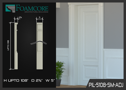 Smooth Pilaster (Adjustable) | PIL5108-SM-ADJ