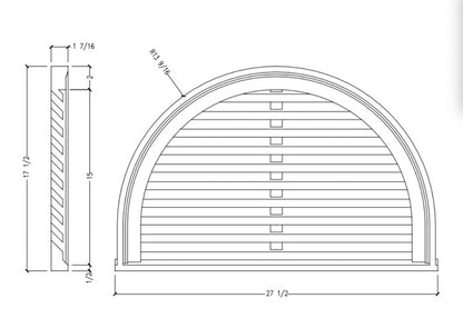 Functional Half Round Louver | POLHR