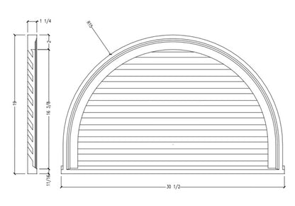 Functional Half Round Louver | POLHR