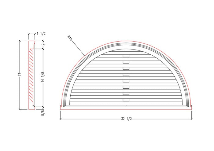 Functional Half Round Louver | POLHR