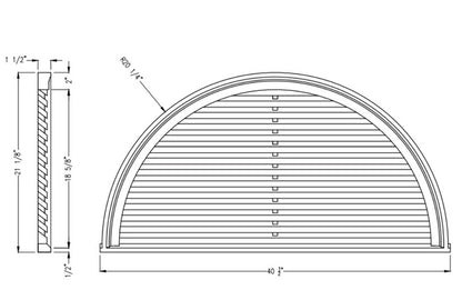 Functional Half Round Louver | POLHR