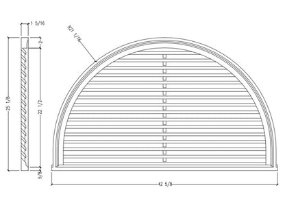 Functional Half Round Louver | POLHR