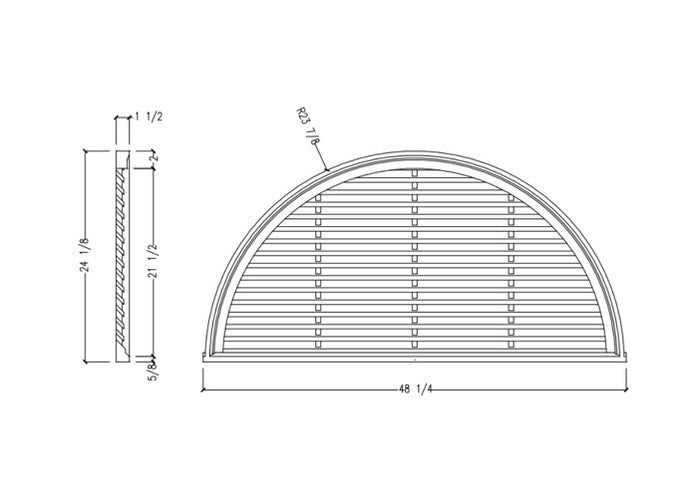 Functional Half Round Louver | POLHR