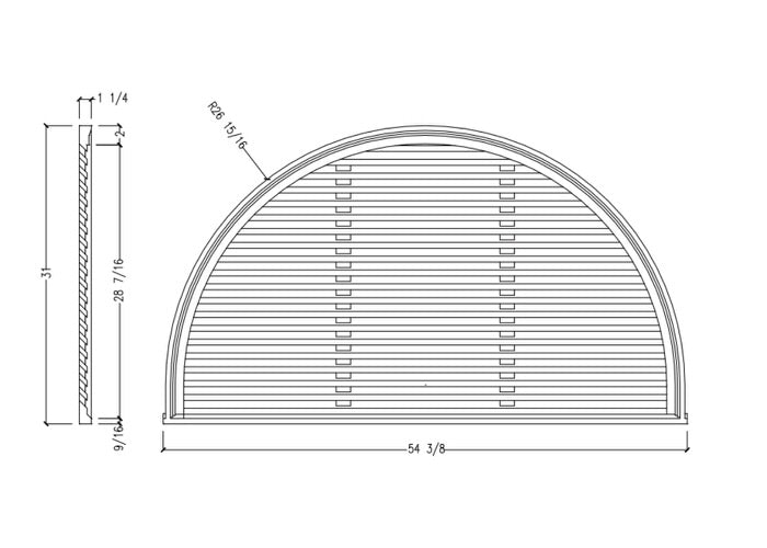 Functional Half Round Louver | POLHR