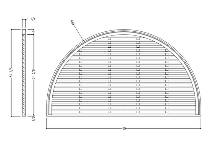 Functional Half Round Louver | POLHR