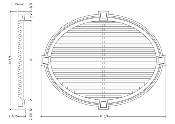 Functional Oval Louver | Horizontal POVL