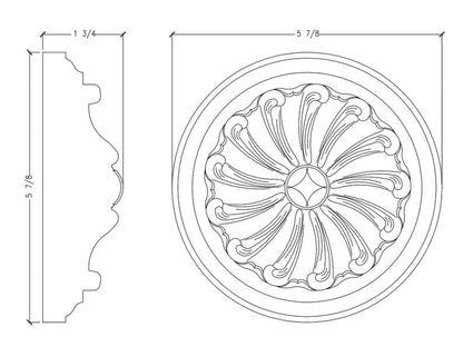 Rosetta Medallion | RM0606-B