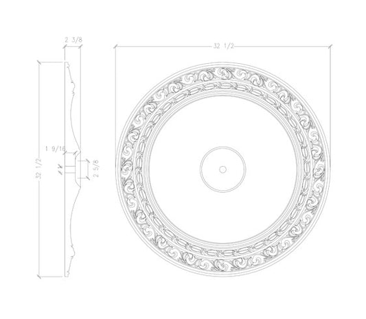 32" Floral Ceiling Medallion | RM37502-32