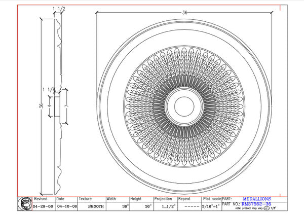 36" Ceiling Medallion | RM37562-36