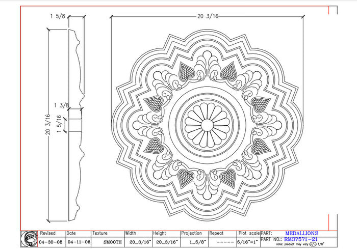 20" Ceiling Medallion | RM37571-21