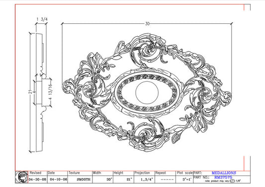 30" Ceiling Medallion | RM37575