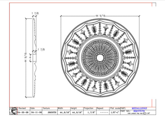 45" Ceiling Medallion | RM37579