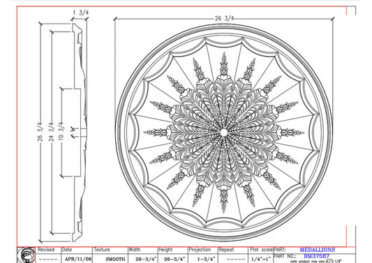 27" Ceiling Medallion | RM37587