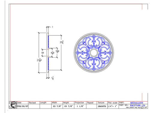 24" Ceiling Medallion | RM37596-24